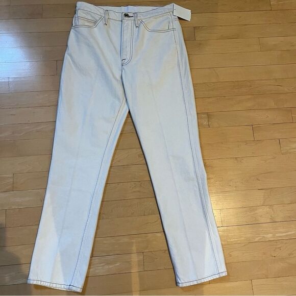 Frame Denim Le Italien Straight Leg Jeans in Blanc White 26 NWOT - Picture 4 of 16